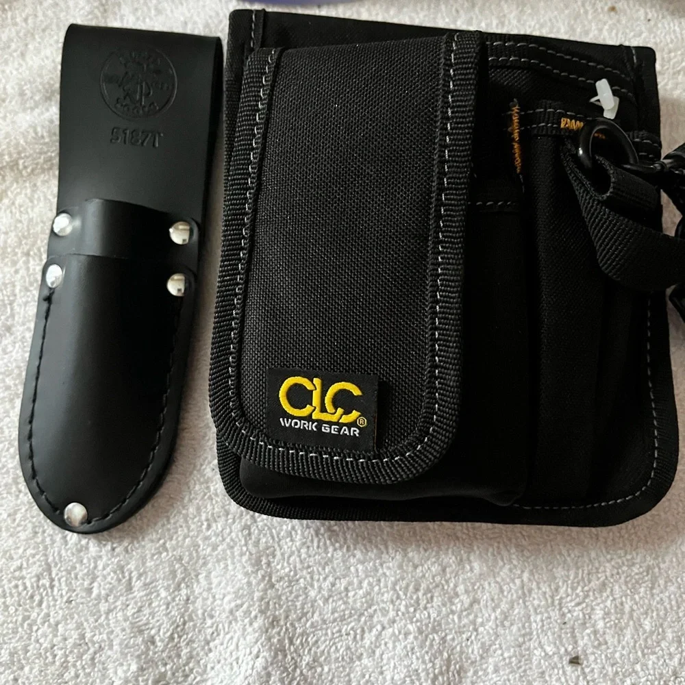 CLC Tool Works & Klein 5 Pc Belt/Pouch Set